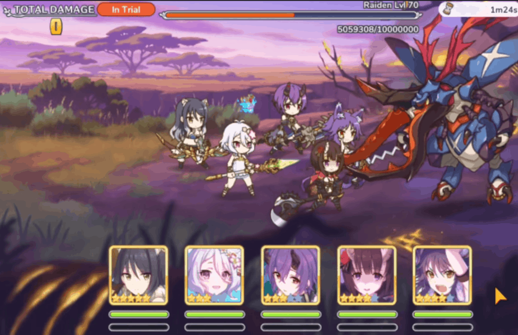 Clan battles in Princess Connect.